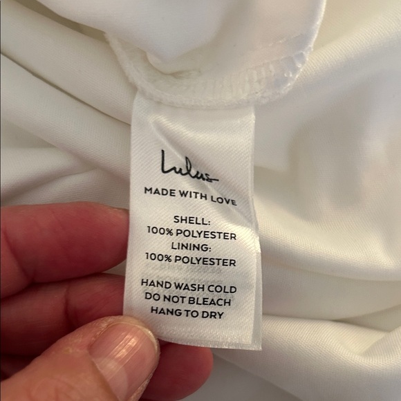 Lulus Yaneli White Boat Neck Cowl Back Maxi Dress Size Medium - Picture 11 of 12